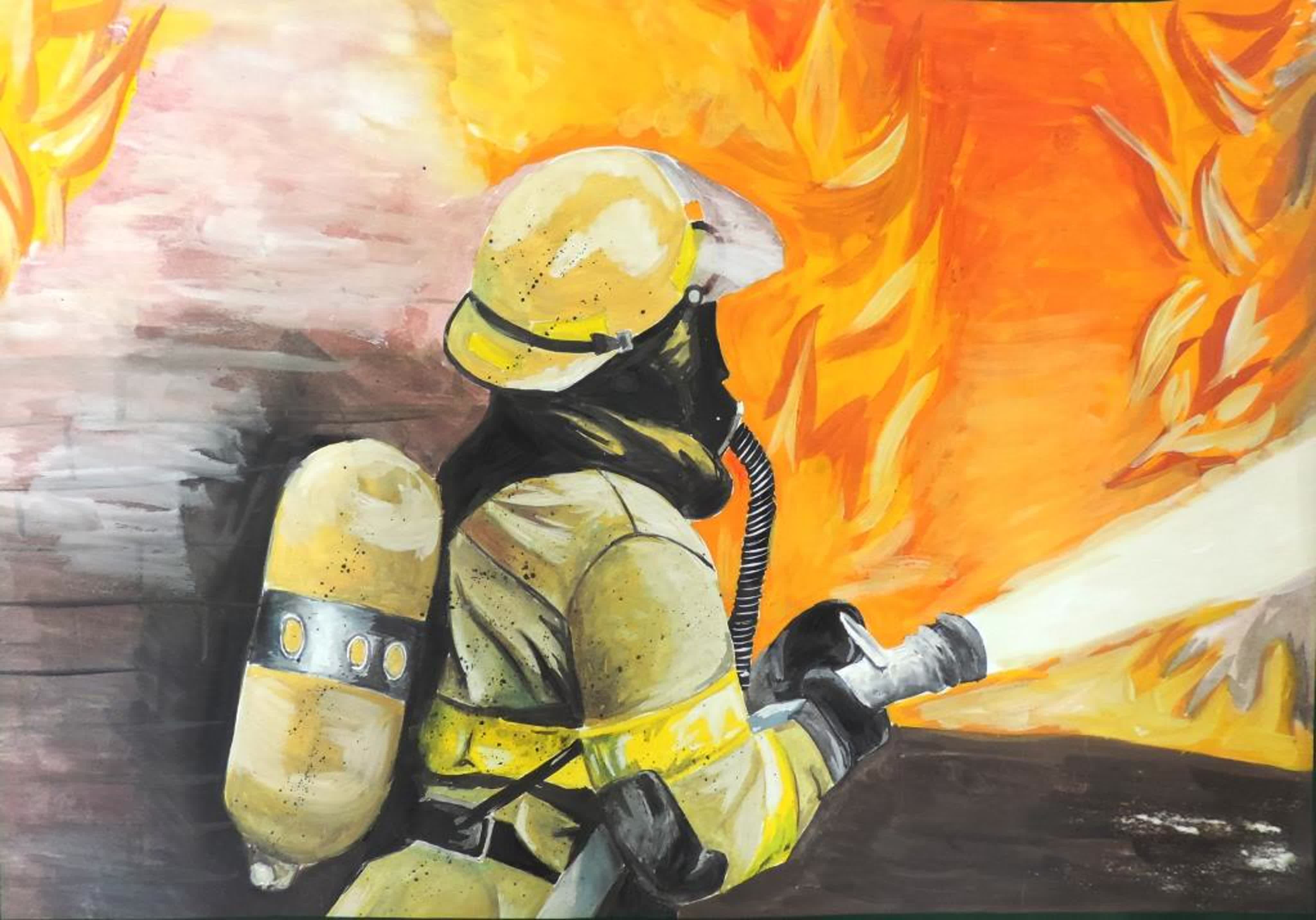 Картинки пожарных для срисовки