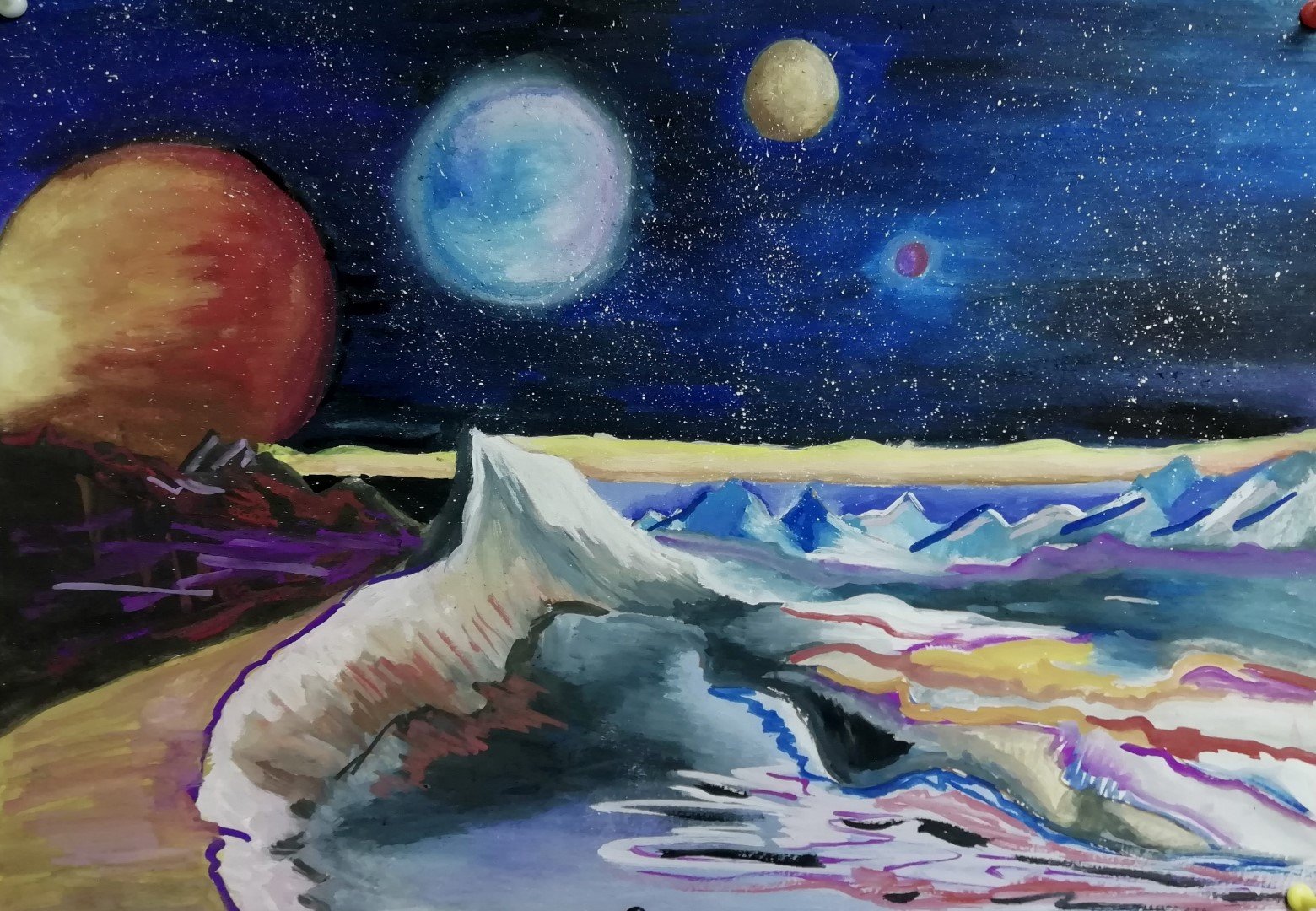 Рисунок космос 6 класс изо. Чарльза Айвза космический пейзаж.