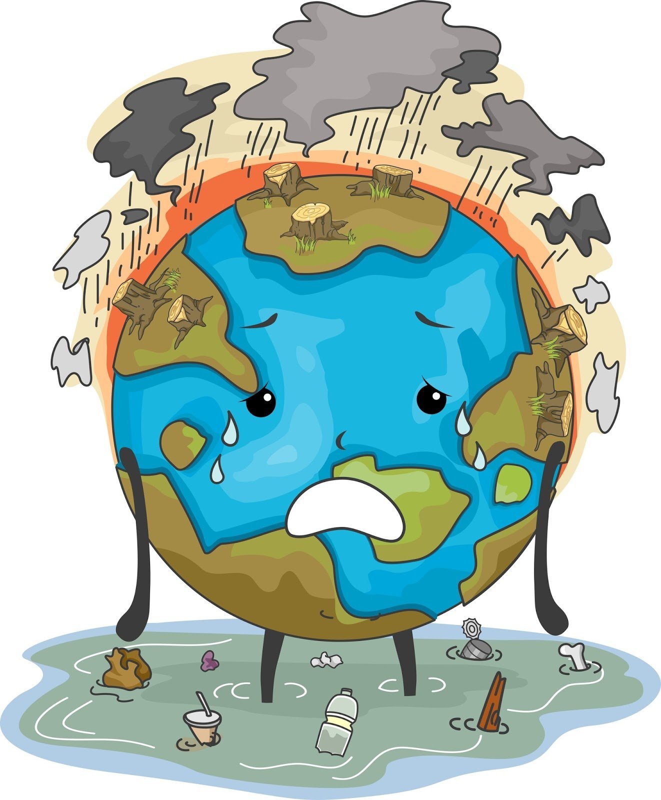 Загрязненная Планета для детей