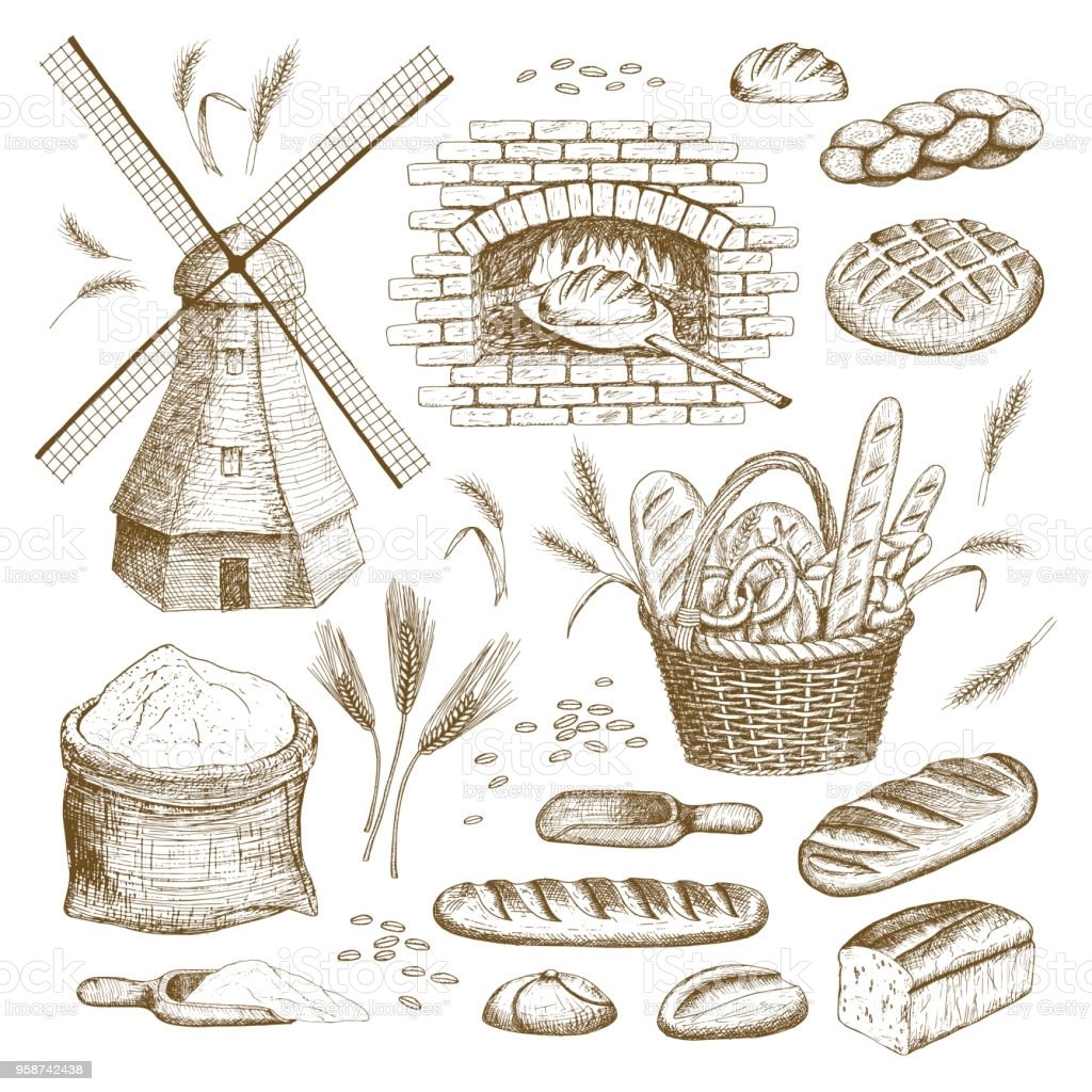 Рисование по теме хлеб