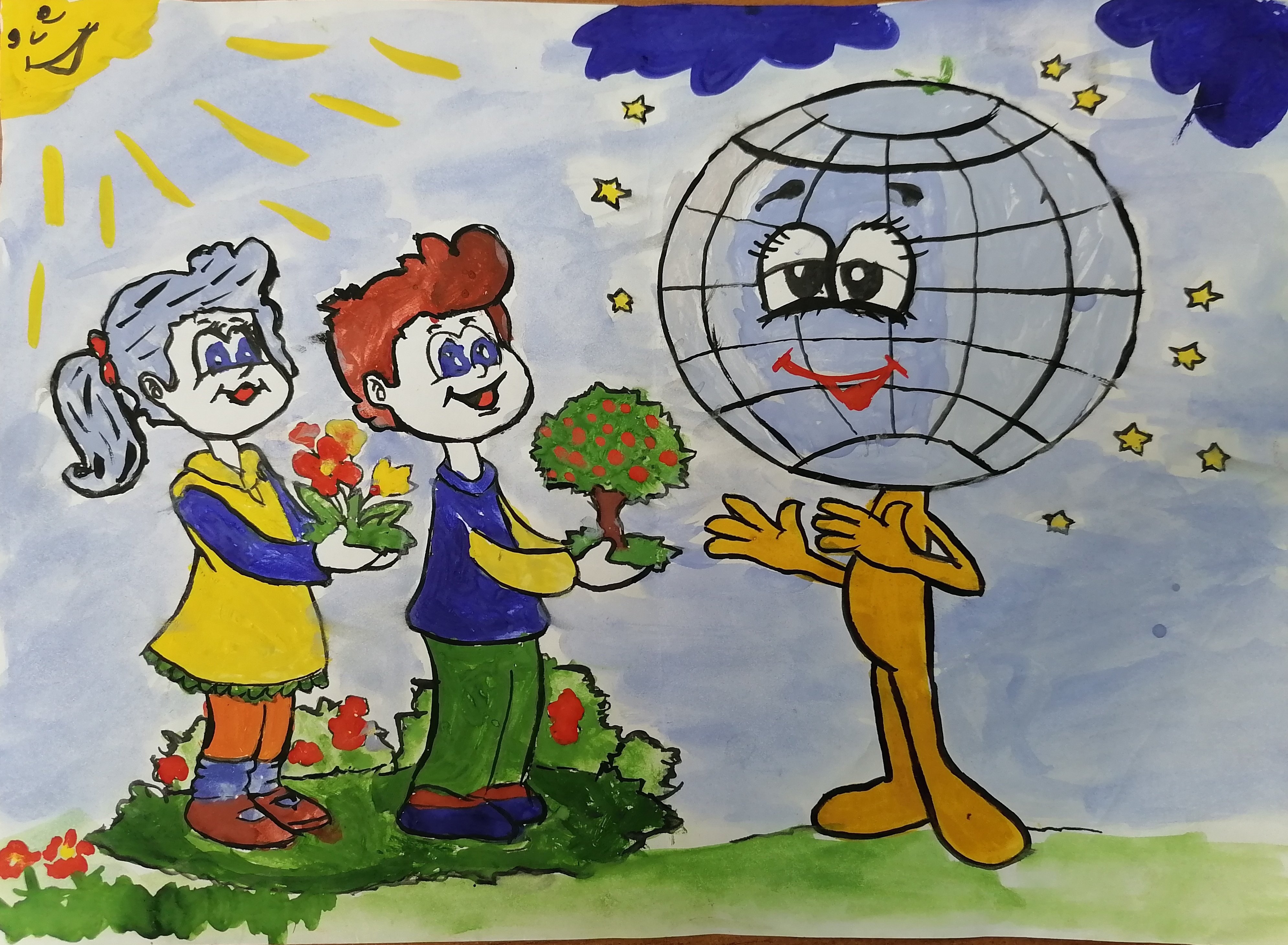 Рисунок на тему добро мир Дружба 2 класс