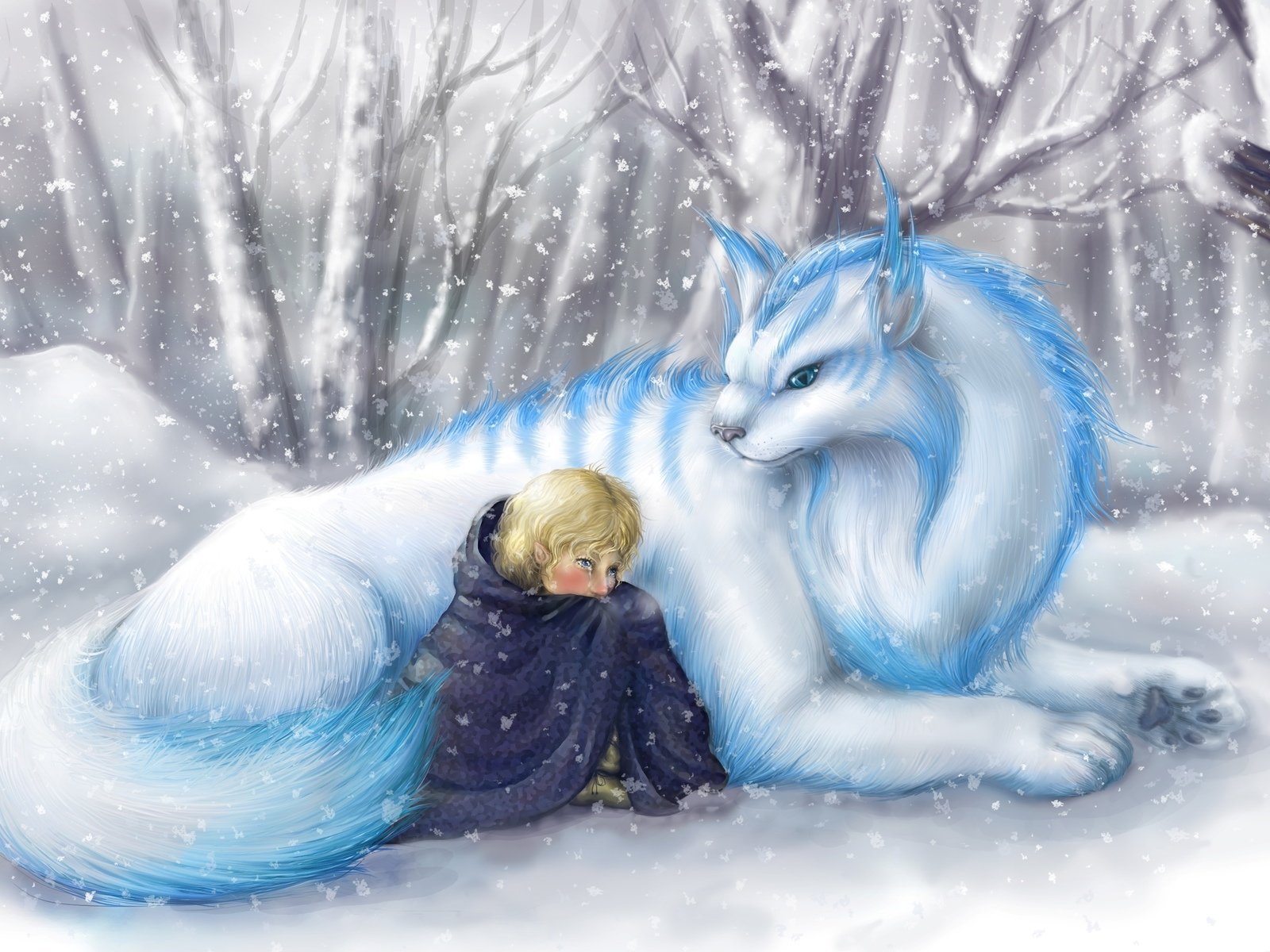 Зимние сказочные животные