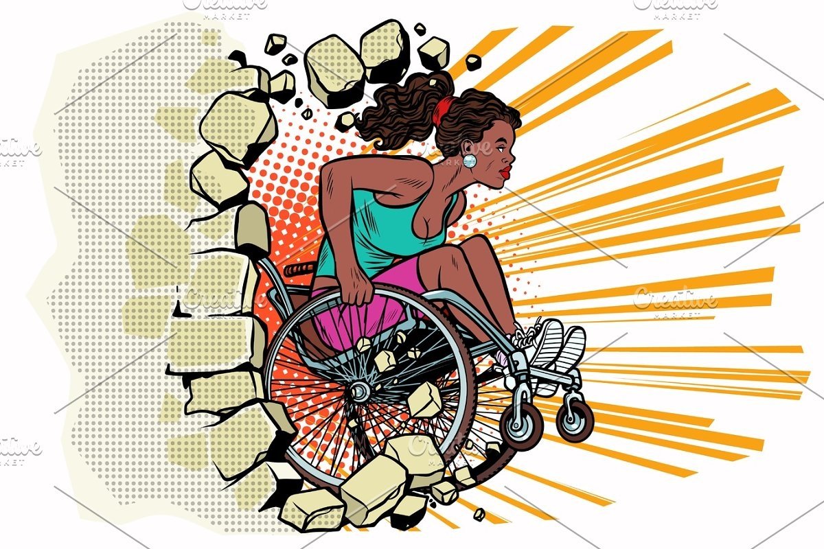 Инвалидная коляска поп арт