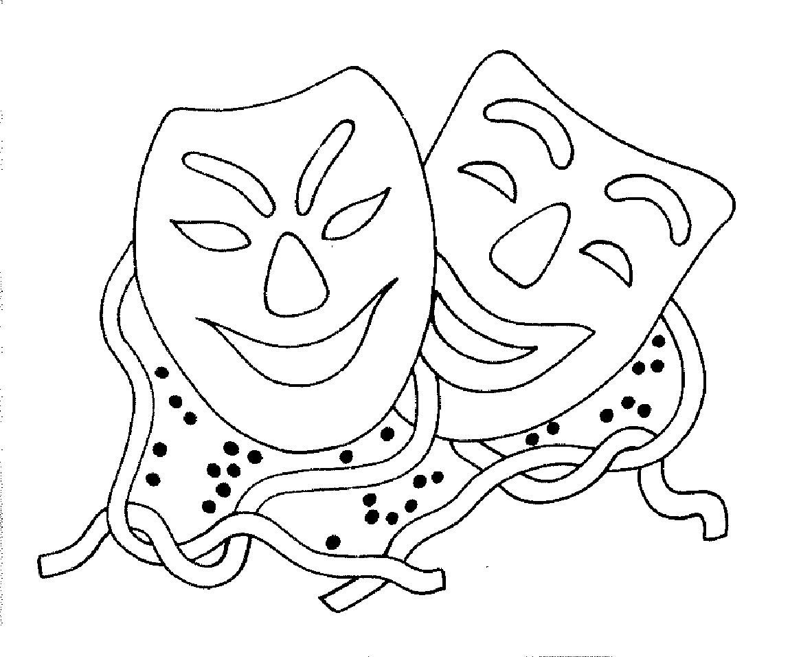 Театральные маски для раскрашивания детям