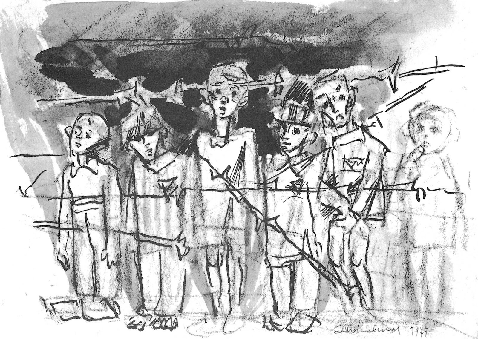 Рисунки узников концлагеря Освенцим