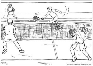 Раскраски спорт теннис