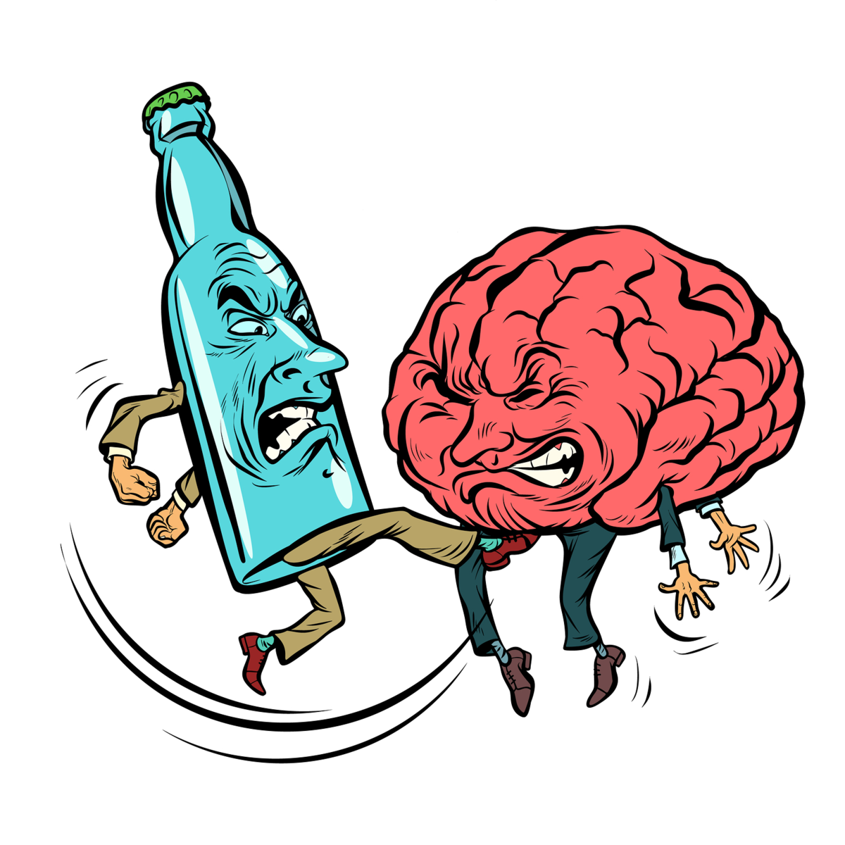 Мозги на ножках. Алкоголизм иллюстрации. Алкоголизм на белом фоне.