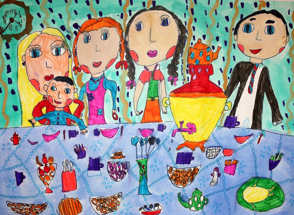 Праздник нарисованные картинки. Семейные традиции рисунок. Детские рисунки на тему семья. Рисунок на тему праздник. Рисование семейные традиции.