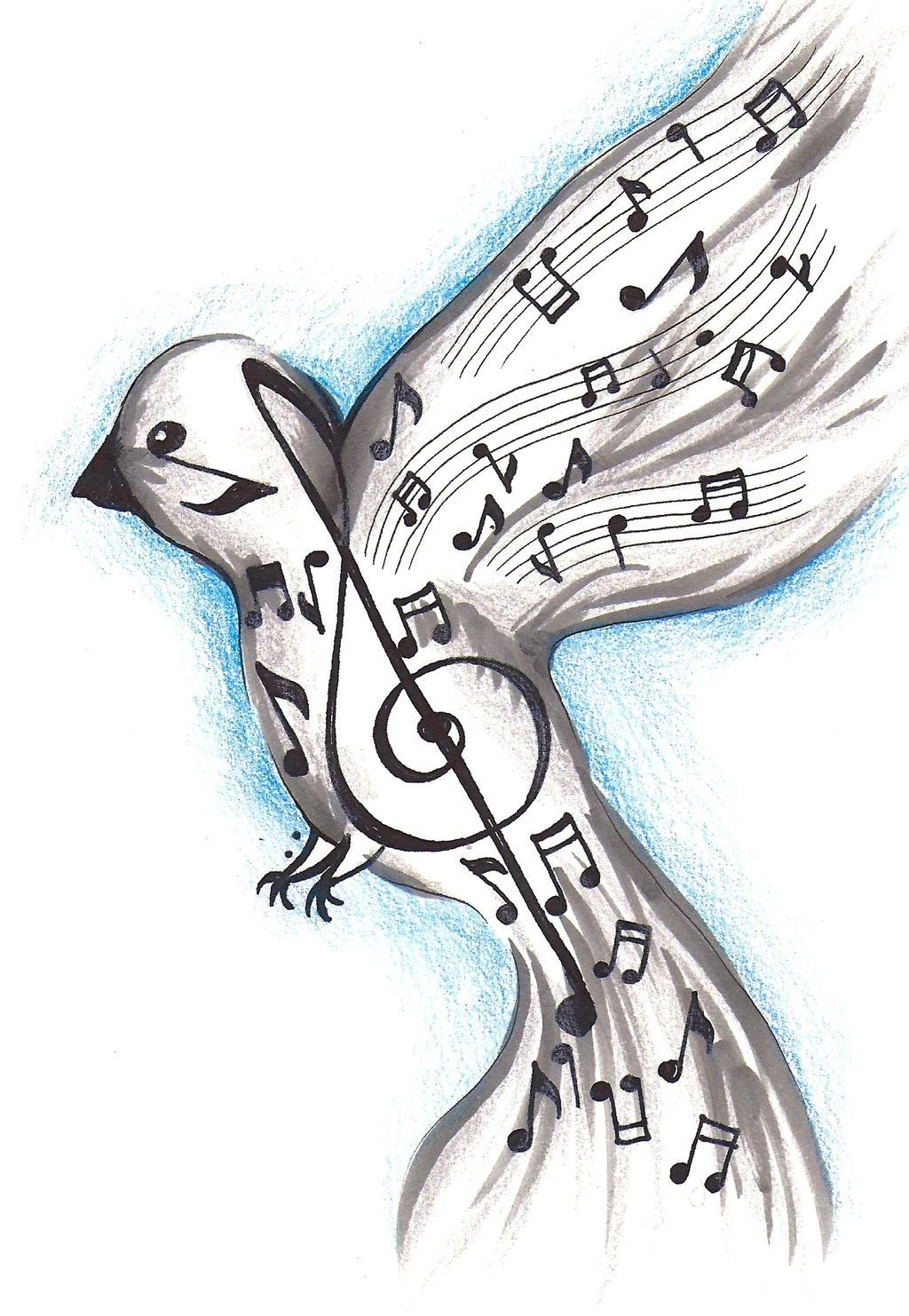Птичка скрипичный ключ