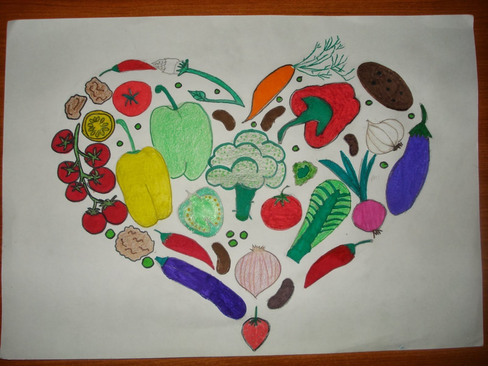 Рисование здоровая еда