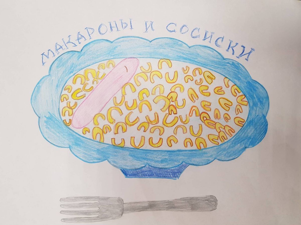 Рисунок на тему любимое блюдо в школьной столовой