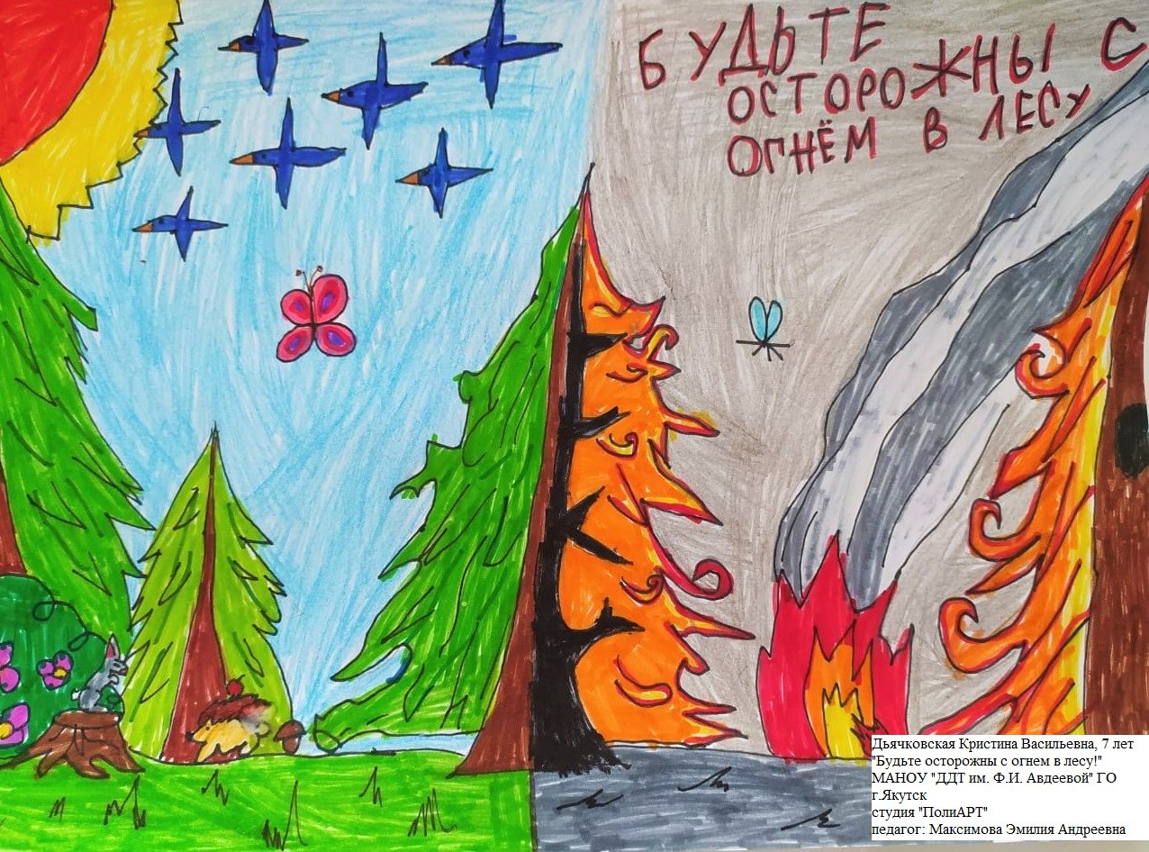 Рисунки детей на тему пожарная безопасность глазами детей