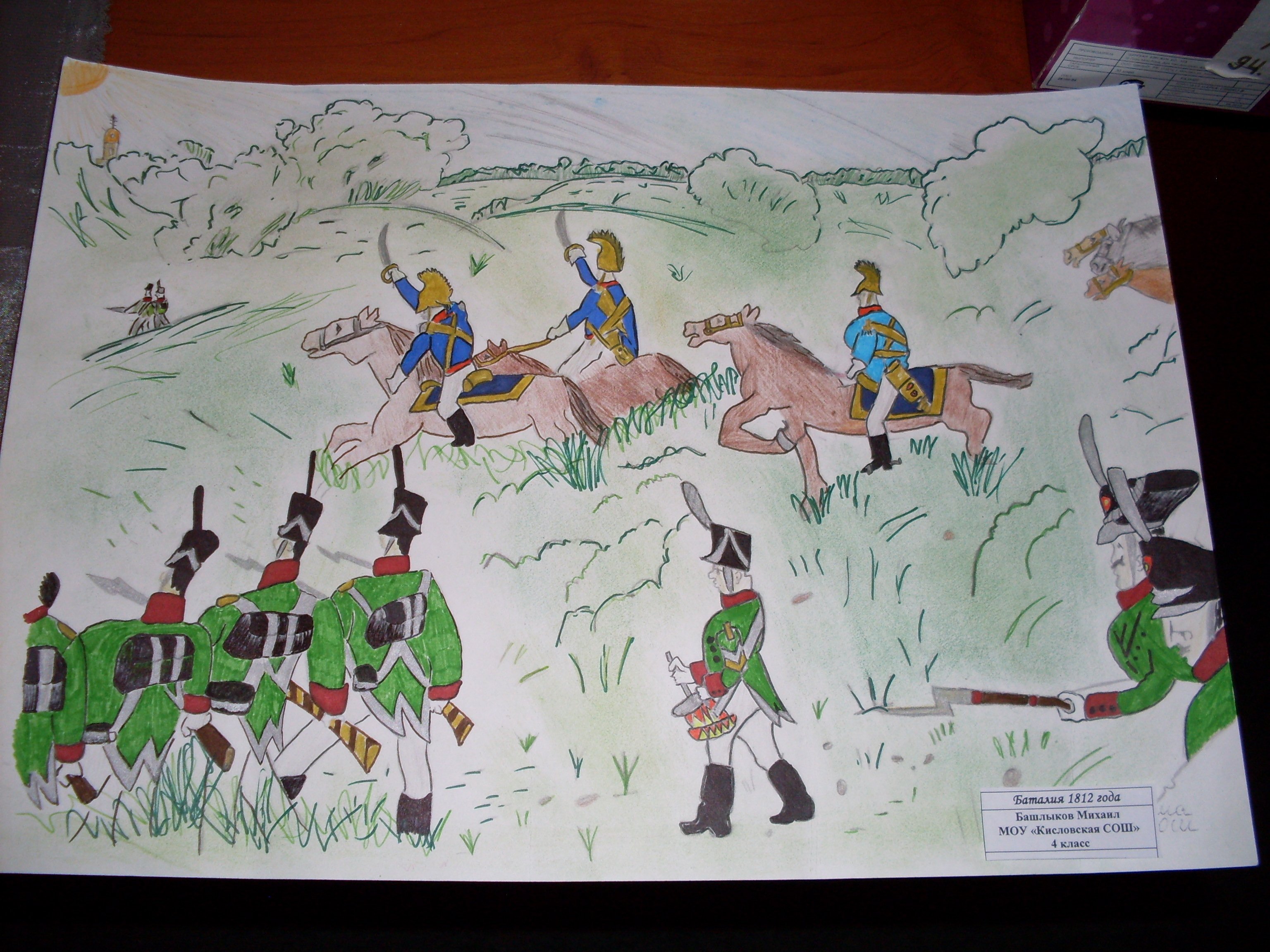 Рисунок на тему Бородинская битва