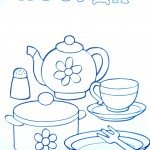 Посудка игрушечная раскраска