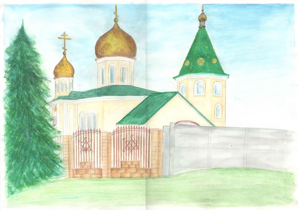 Как рисовать храм