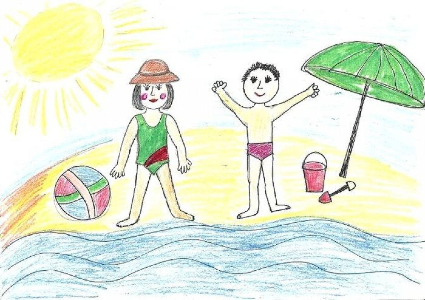 Рисунок на тему летние каникулы