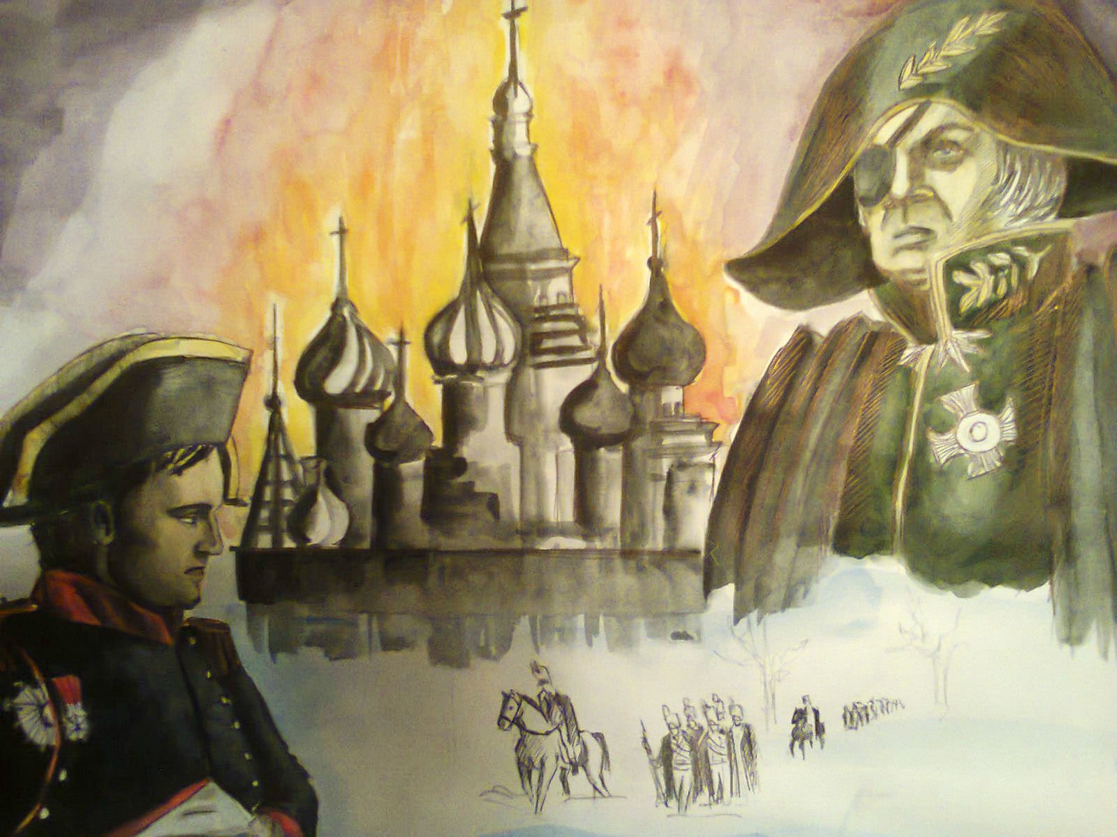 Кутузов и Наполеон в романе война и мир иллюстрации