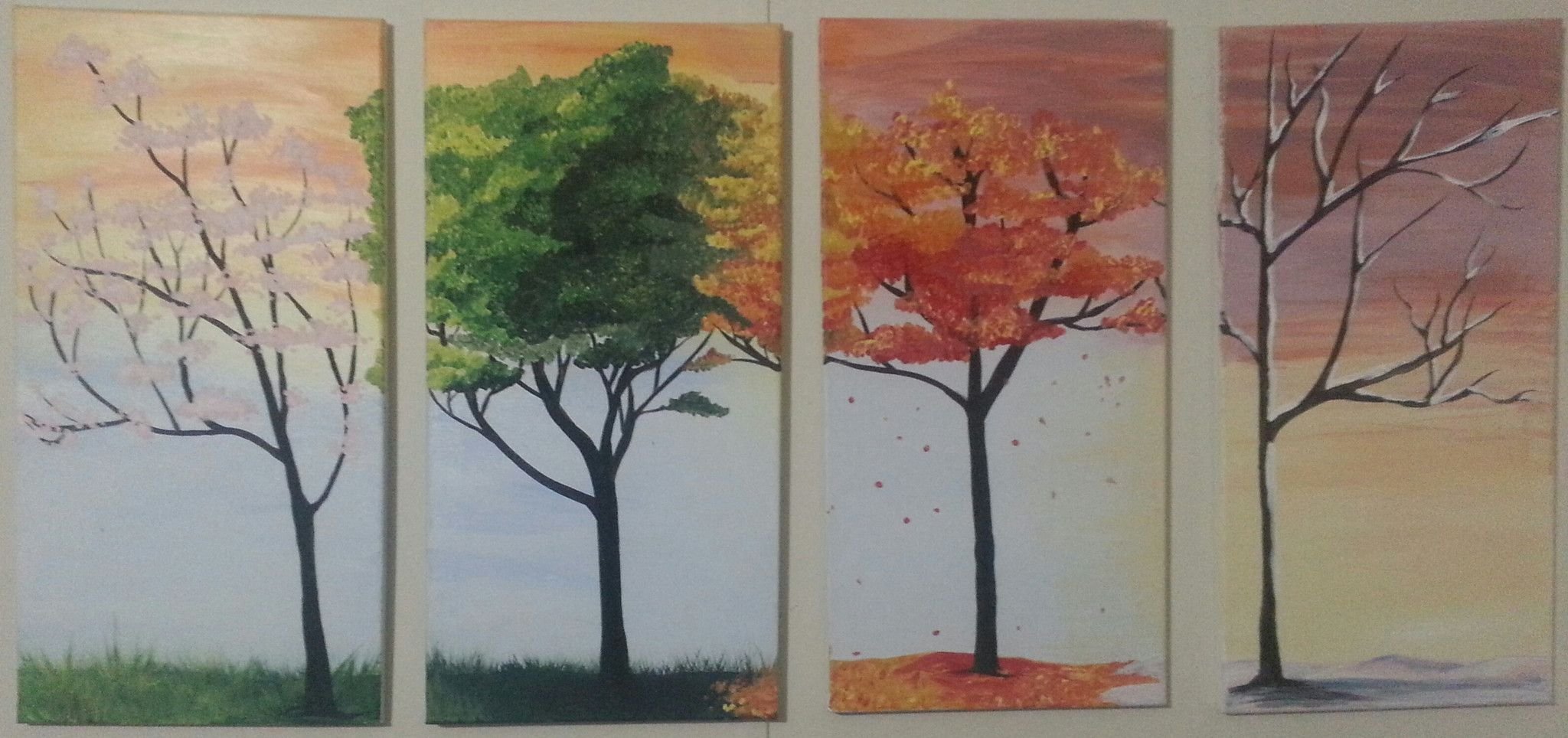 Изо 8 класс урок 1. 4сезона дерево триптих. Дерево для рисования. Пейзаж по временам года. Осенний пейзаж акварелью для начинающих.