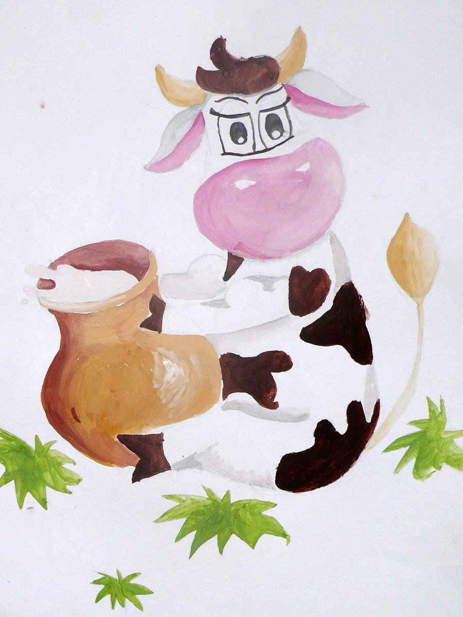 Рисунок на тему пейте дети молоко