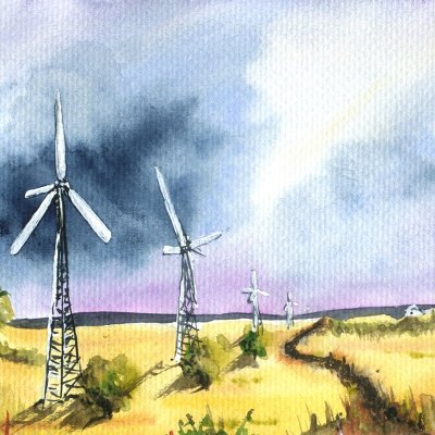 Рисунок на тему ветряк