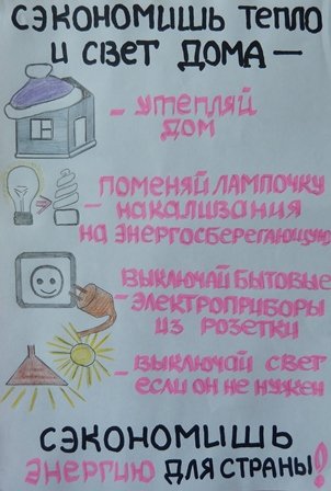 Плакат экономим электроэнергию
