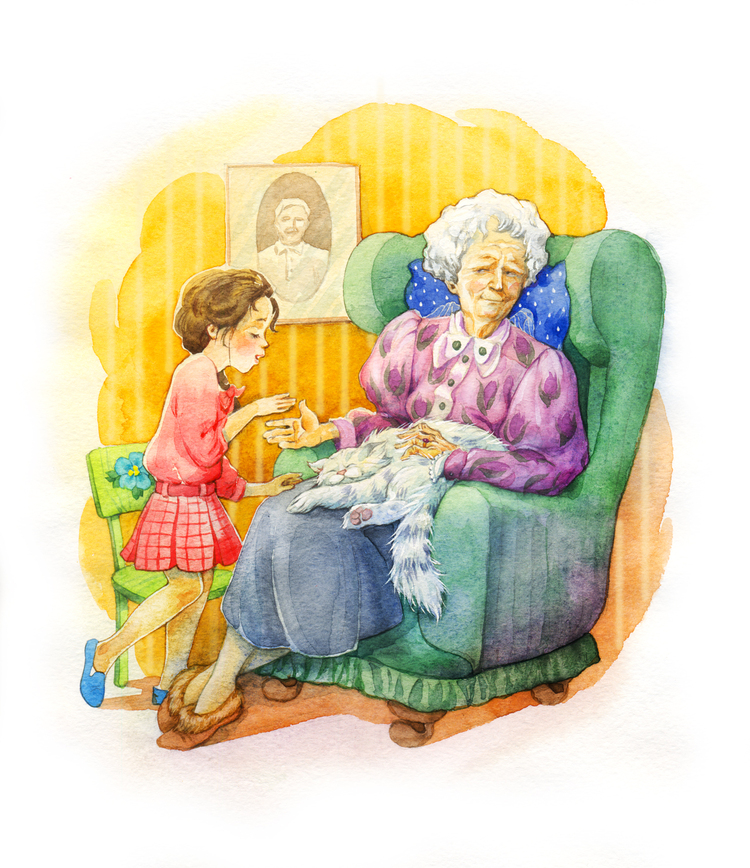 Осеева бабка иллюстрации. Бабушка и внуки иллюстрации. Бабушка и внучка. Бабушка картинка. Навещать бабушку на английском