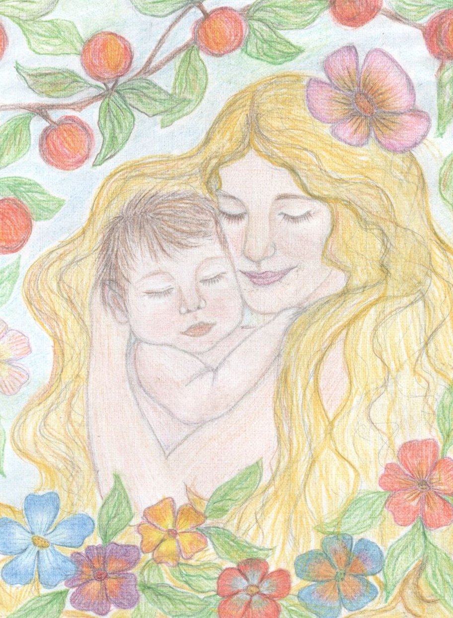 Рисунки детей на тему материнства