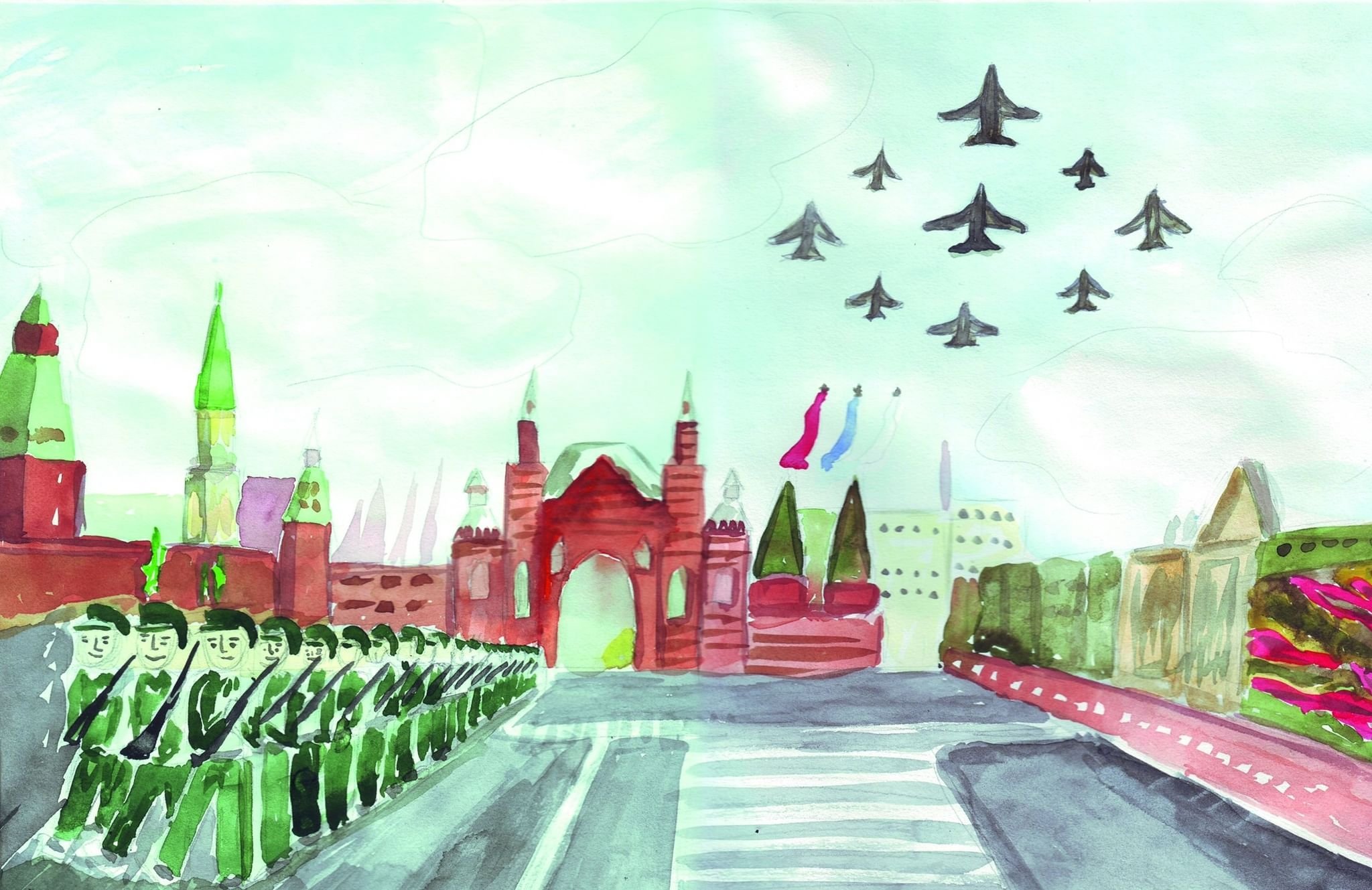Московский Кремль рисунок