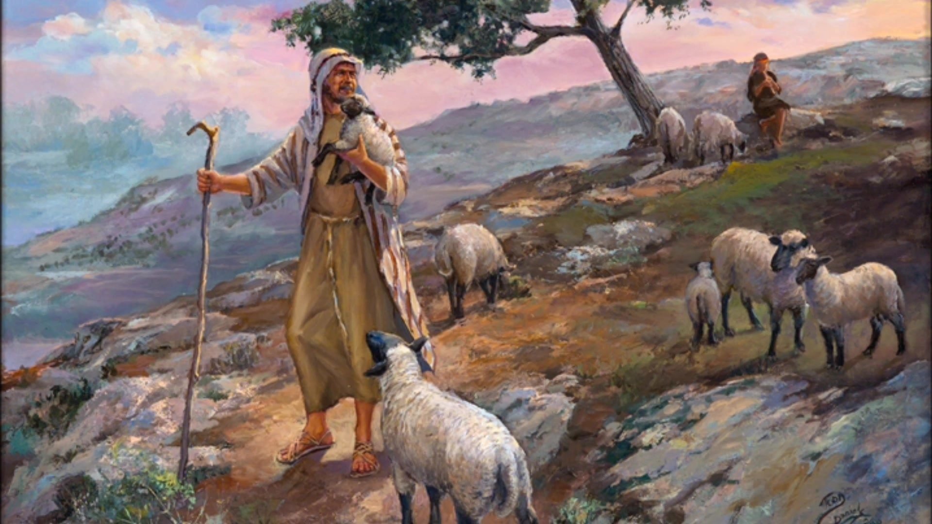 Он закричал пастухам чтобы они скорее гнали. Пастухи в древней Палестине.