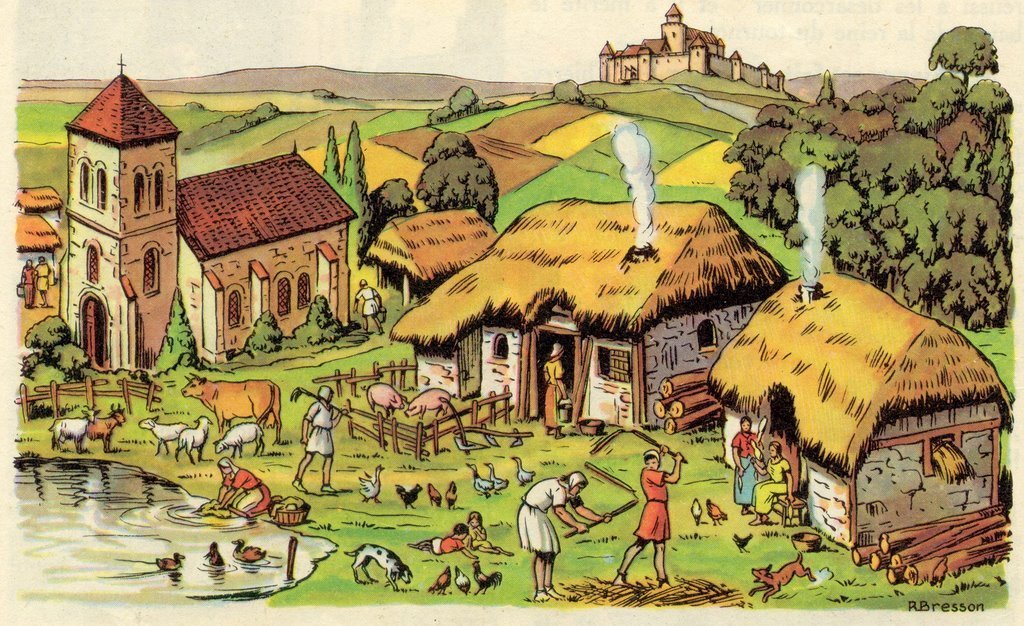 Рисунок на тему средневековая деревня и ее обитатели (50 фото) » рисунки  для срисовки на Газ-квас.ком