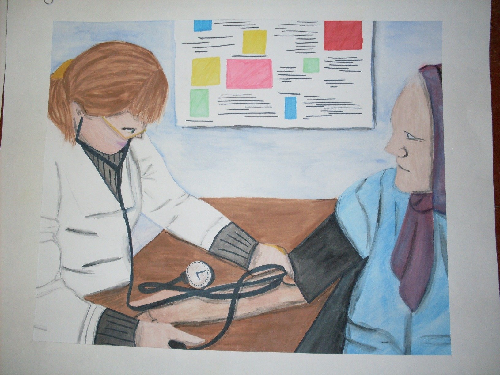 Детские рисунки на тему профессии врач