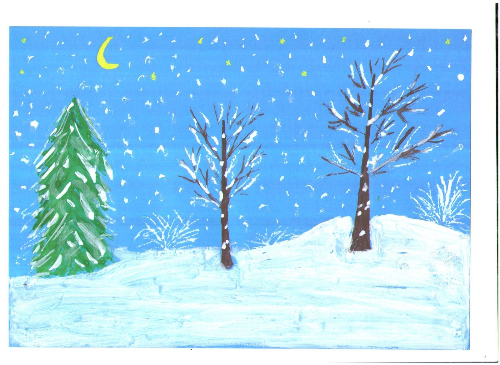Рисунок на тему снег