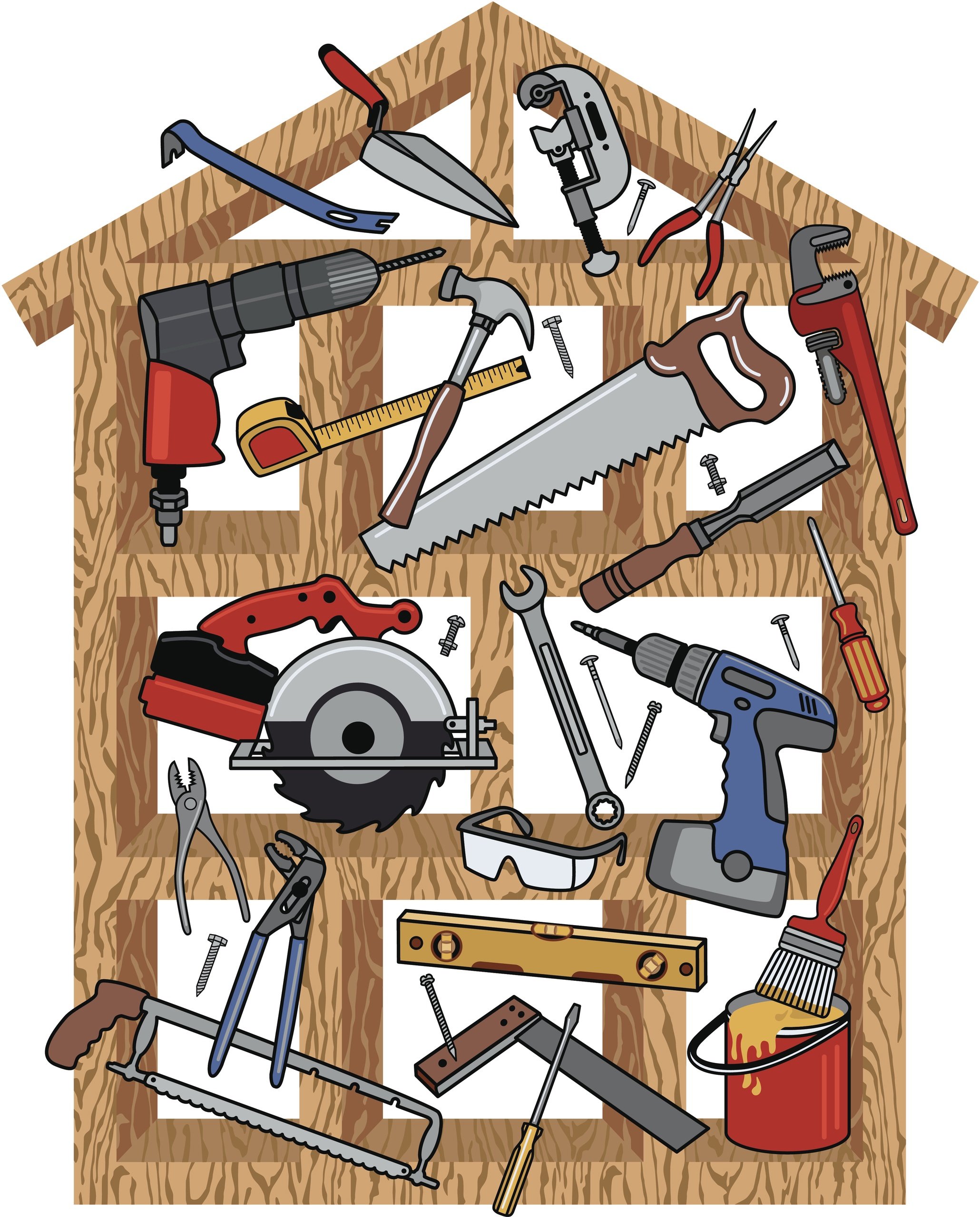 Инструменты столяра и плотника для детей
