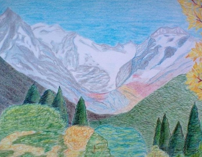 Горы дагестан рисунок