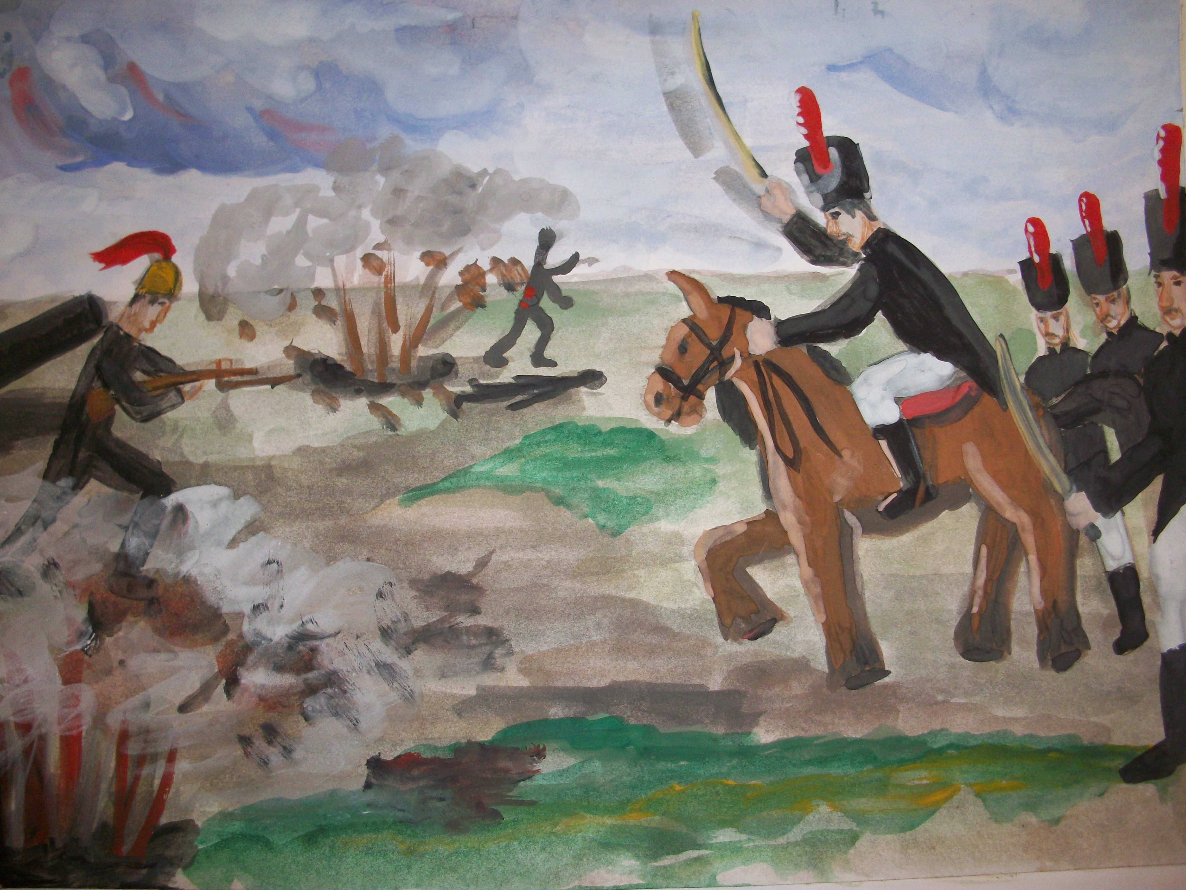Рисунки Бородинское сражение 1812 года