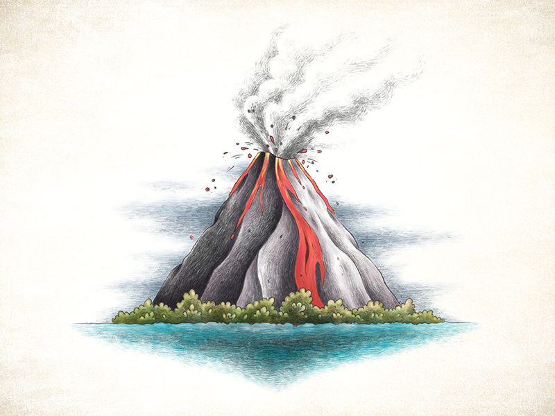 Вулкан рисунок. Извержение вулкана. Вулкан мультяшный. Нарисовать вулкан.