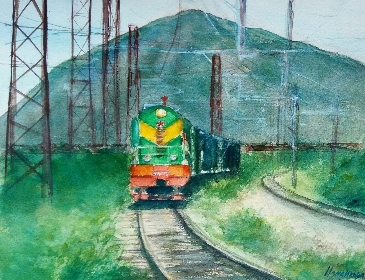 Картины с изображением поезда
