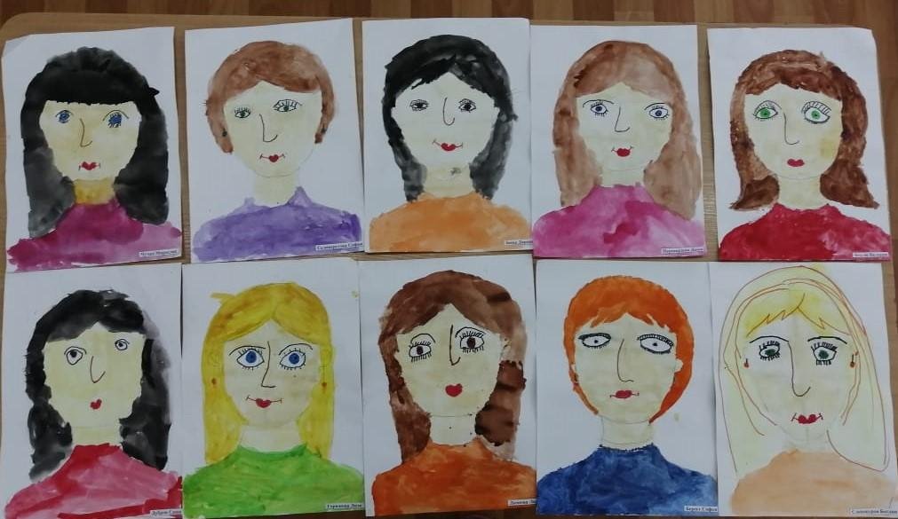Профессии наших мам старшая группа. Портрет мамы в детский сад. Портрет мамы рисование в старшей группе. Рисунок на тему мамы разные нужны. Портрет мамы рисование в подготовительной группе.