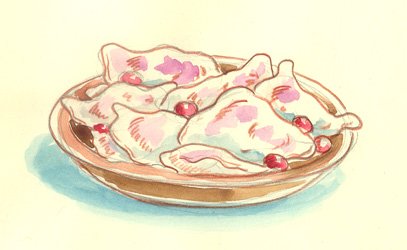Вареники рисунок карандашом