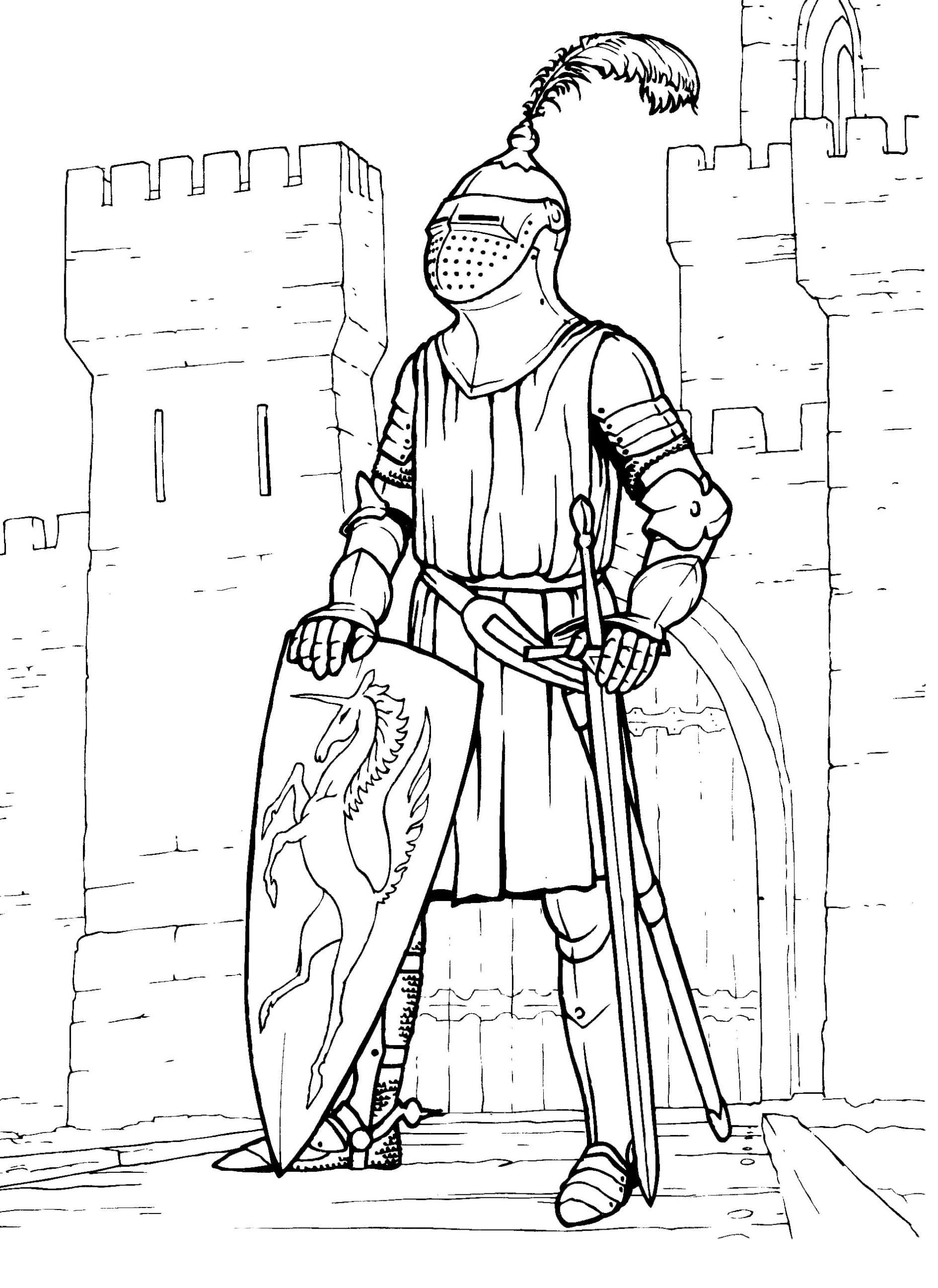 Рисунок средневековья 5 класс. Раскраска Рыцари средневековья. Рыцарь в доспехах раскраска. Раскраска рыцарь для детей. Средневековый рыцарь раскраска.