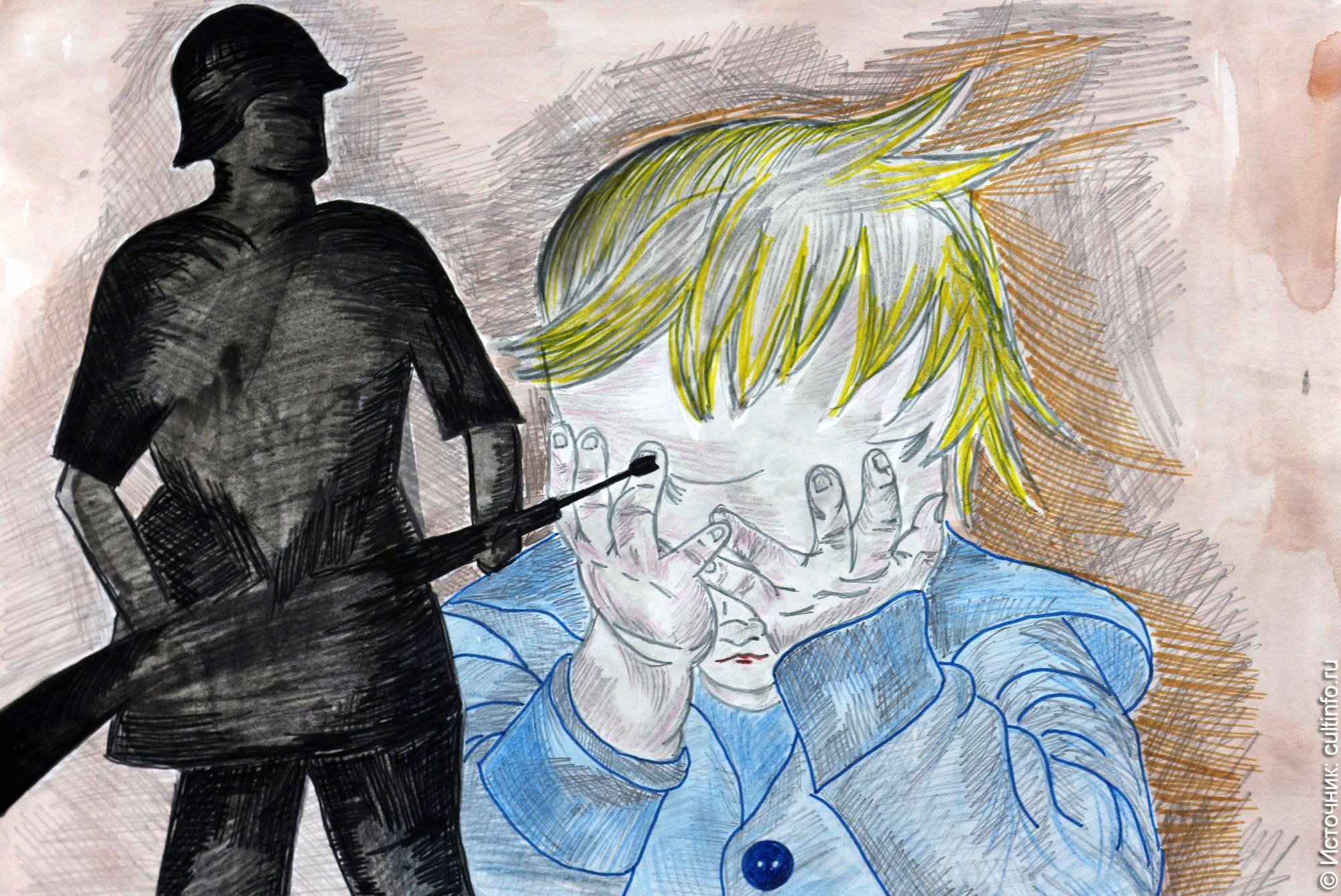 Война глазами детей рисунки карандашом