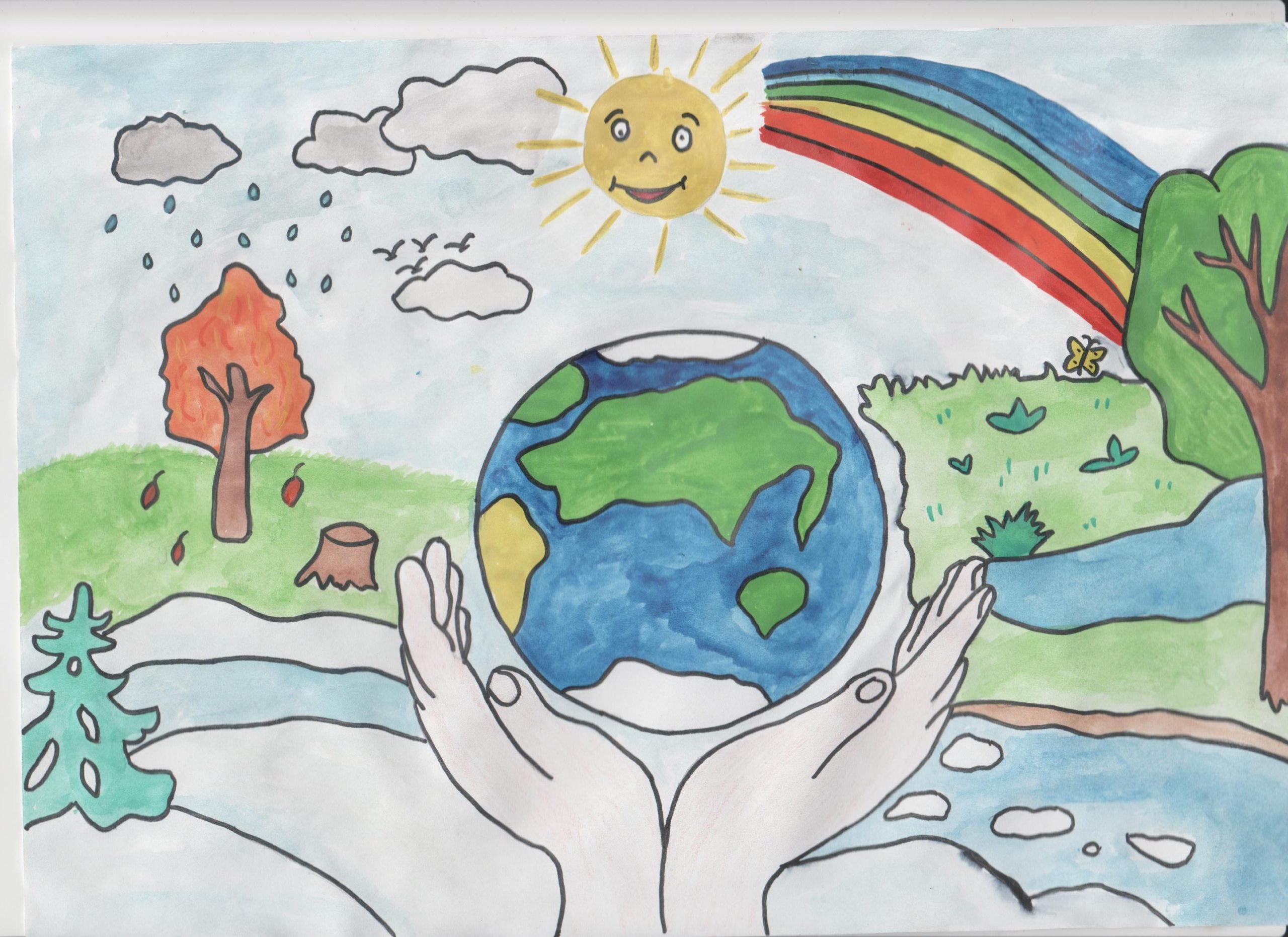Экологические рисунки для детей на конкурс
