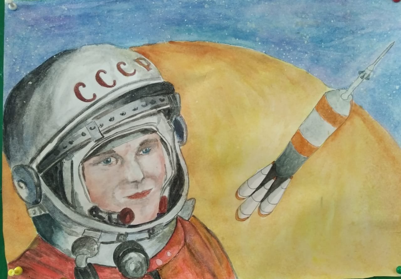 Рисунок ко дню гагарина. Рисунок ко Дню космонавтики. Рисунок ко Дню космонавтики 1 класс. Рисунок Юрия Гагарина. Портрет Юрия Гагарина карандашом.