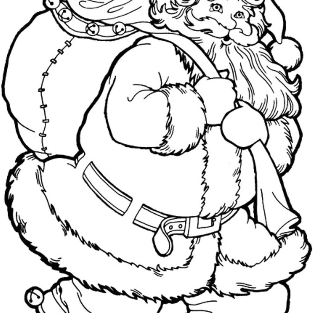 Контурное изображение Деда Мороза