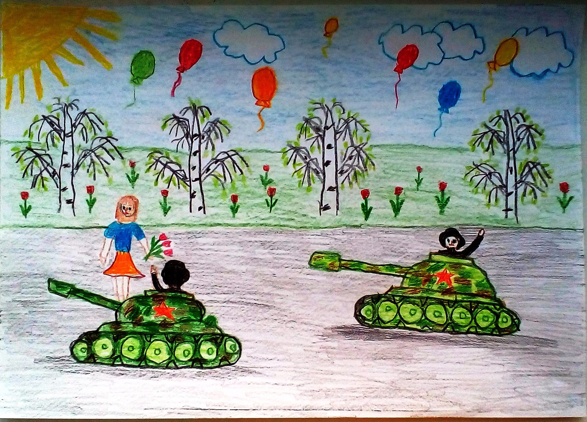 Рисование день Победы для дошкольников