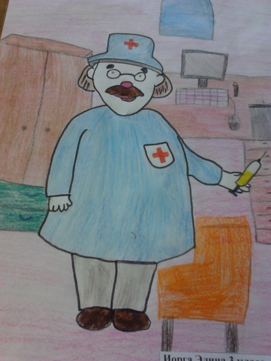 Рисунки на день медика для детей
