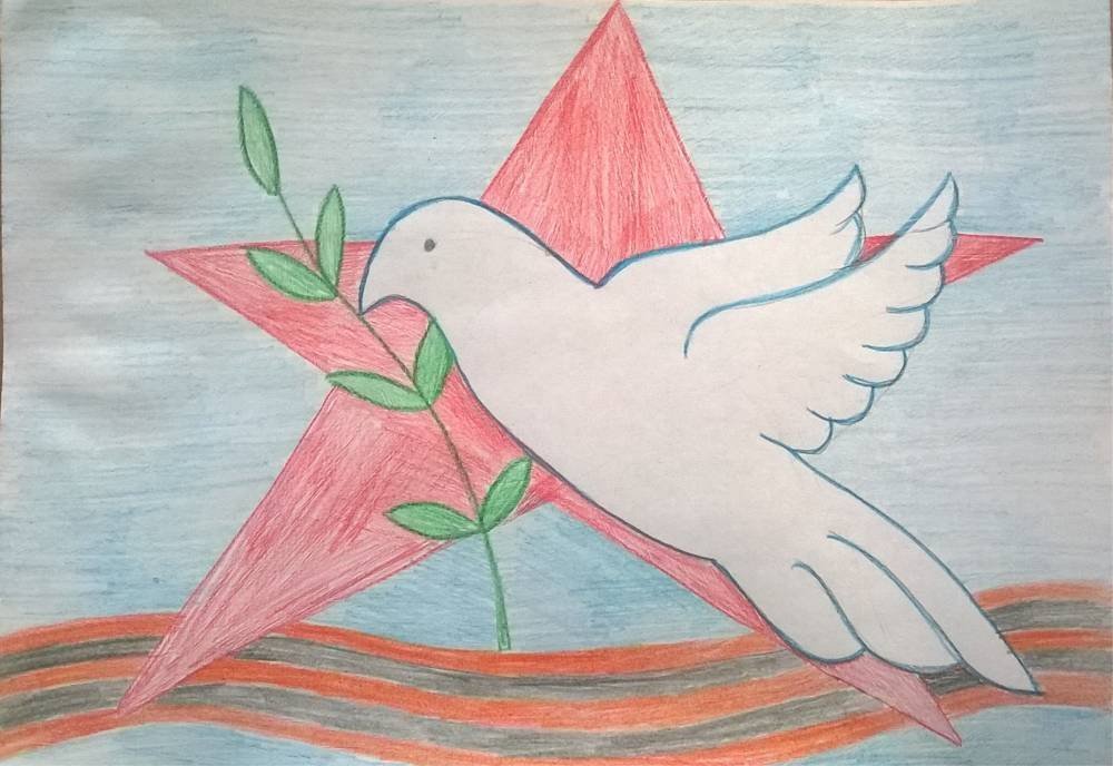 Рисунки ко дню победы с голубями