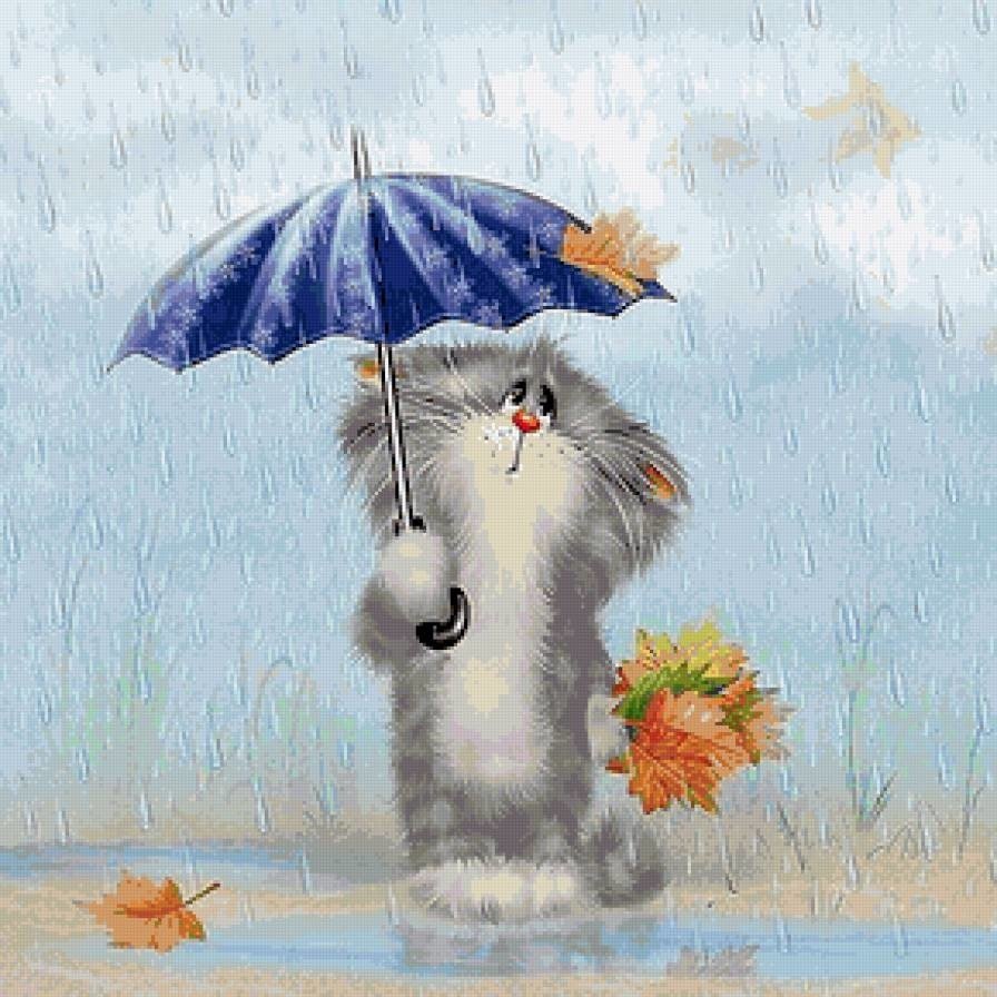 Животные под зонтиком