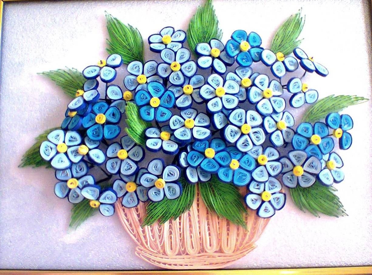 Квиллинг картины с цветами