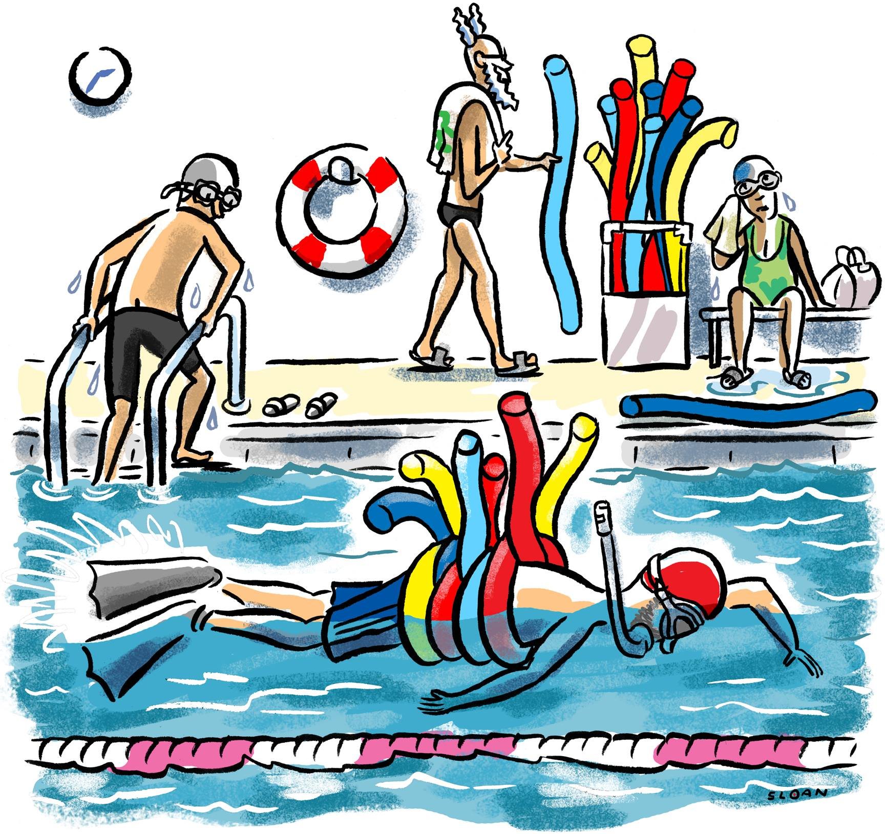 Соревнования по плаванию рисунок